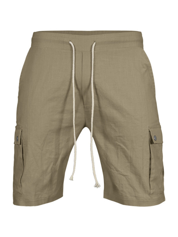 SHOPIQAT Casual Men's Slim Drawstring Shorts Thin Quarter Pants Cargo Shorts - Premium from shopiqat - Just $7.750! Shop now at shopiqat